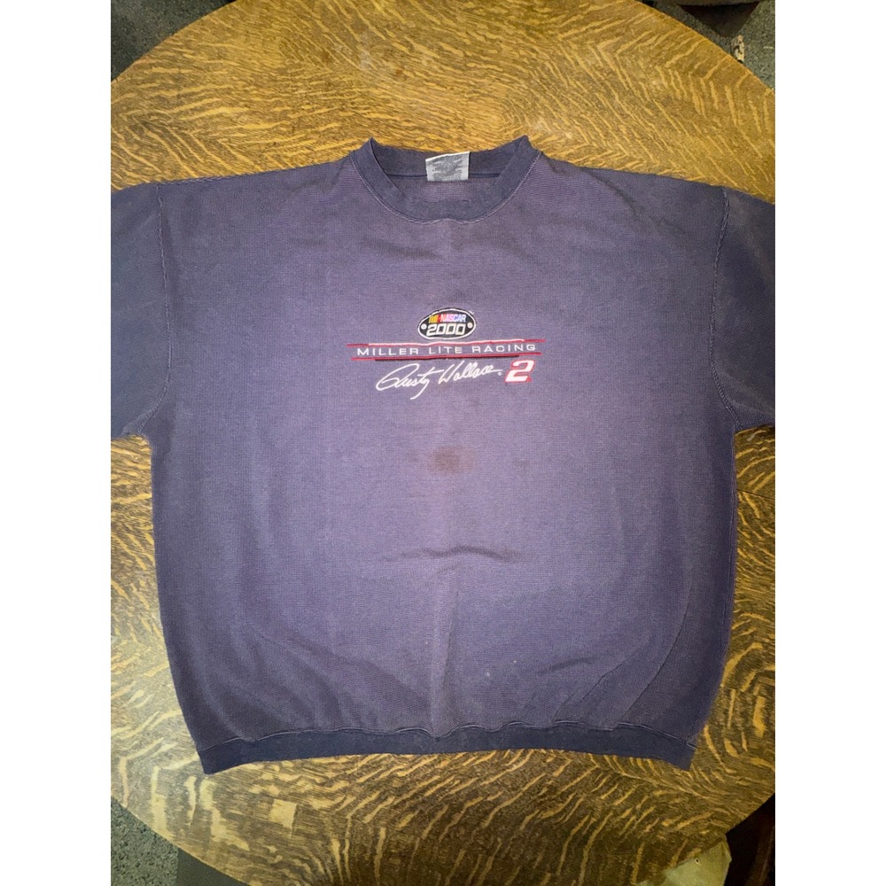 Vintage 2000 Rusty Wallace Miller Lite Racing NASCAR Chase Crewneck Sweater XXL